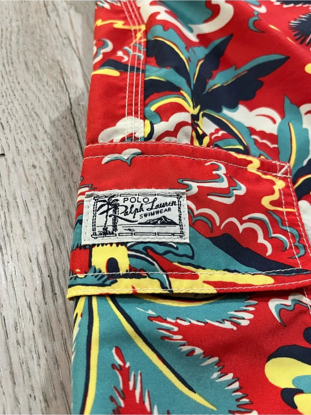Polo Ralph Lauren Aloha Hawaiian Swim Trunks Board Shorts Size 2XLT 09/18
